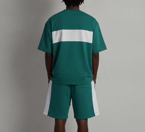 Summer Hot Custom Embroidery Casual Sportswear Graphic Printed <b>T</b>-Shirt and Shorts Plus Size 2 Piece Street Tracksuits Men's Set - Product Image 4