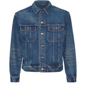2022 <b>Custom</b> Solid Blue <b>Denim</b> <b>Jacket</b> for Men Premium Quality Winter Canvas with <b>Custom</b> Designs New Collection - Product Image 2
