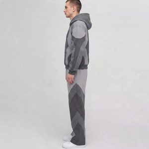 Conjunto Deportivo Premium Estampado para Hombre, Sudadera con Capucha y Bloques de Color, Pantalones Jogger con Cierre Completo, Ropa Deportiva Casual de Dos Piezas - Product Image 6