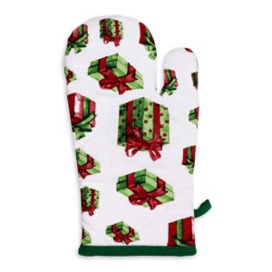 Beautiful Christmas Printed Design 100% Cotton <b>Oven</b> Mitts High-Temperature <b>Gloves</b> for Kitchen and <b>Oven</b> Use. - Product Image 3
