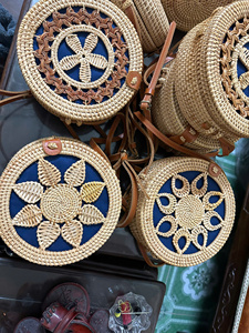 Handcrafted Boho Natural Rattan <b>Backpack</b> Woven Summer Beach Straw Bag Wholesale Factory Price Vietnam - Product Image 6