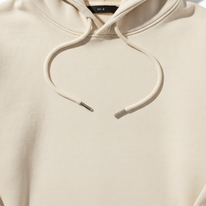 Sweat-shirt à capuche beige pour homme, coupe classique, en molleton de coton, personnalisé avec logo imprimé, tissu de luxe de créateur, vente en gros - Product Image 5