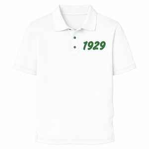 เสื้อโปโลสีขาว Iota Phi Lambda Sorority พร้อมตัวอักษรกรีก ปีก่อตั้ง 1929 เสื้อผ้าลำลองสำหรับผู้หญิง แขนสั้น คอปก - Product Image 5