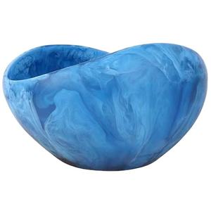 Bol de service en résine antique, décoratif pour la maison et pour servir les aliments, bol de service en résine bleue aux meilleurs prix - Product Image 1