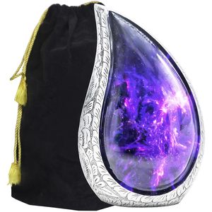 Teardrop Decorative <b>Urns</b> Funeral Cremation <b>Urns</b> for Human Ashes Purple Starry Sky <b>Large</b> - Product Image 1