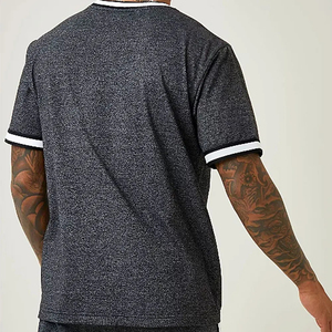 T-shirt sans manches en coton 100% pour homme, coupe classique, style streetwear, impression numérique, tricoté, avec motif géométrique - Product Image 5