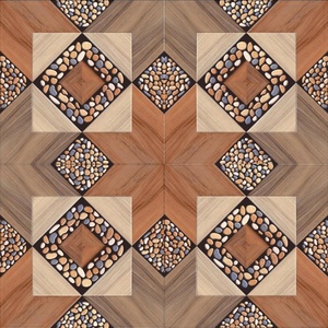 Azulejo de suelo laminado de parquet de madera de clic impermeable de ingeniería Niceway 400x400mm baldosas de cerámica de madera - Product Image 1