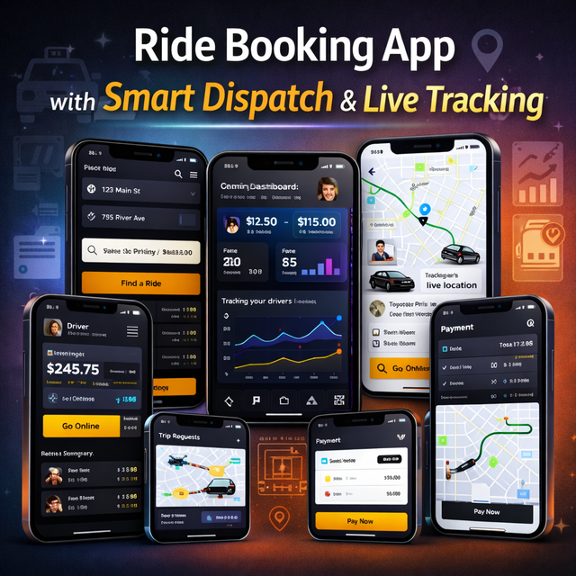 Advanced Ride Booking Solution AI Dispatch Real-Time Tracking Mobile App Integration Stock Internet Version MAC/Linux Compatible