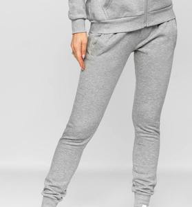 Conjunto Deportivo para Mujer, Color Gris Sólido, Manga Larga, Sudadera con Capucha y Cremallera, Pantalones Jogger Casuales, Transpirable, 100% Algodón, Ropa de Otoño - Product Image 5