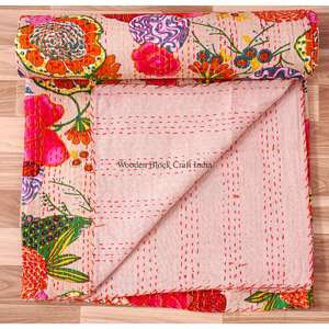 ผ้าห่มกันธาสไตล์วินเทจทันสมัย ลายชนเผ่าแบบดั้งเดิม งานปะติดปะต่อ 100% ผ้าฝ้าย เป็นมิตรกับสิ่งแวดล้อม ทำด้วยมือ พิมพ์ลาย สำหรับใช้ในบ้าน - Product Image 4