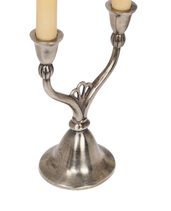 Durable Handmade Iron 2-Candle Holder Tabletop <b>Candlestick</b> for Christmas Birthday Dinner Anniversary Occasions - Product Image 3