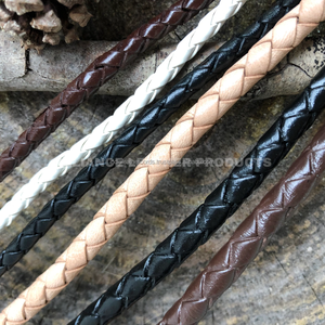 Reliance Leather Bulk 5mm Black/Dark Brown <b>Braided</b> Leather <b>Cord</b> 925 Silver Plating for Necklace Bracelet Earring Ring Making - Product Image 1