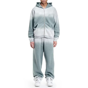 Conjunto de Sudadera con Capucha y Pantalones Deportivos Personalizados de Invierno en Color Sólido y con Estampado, Conjunto de Sudadera Extra Grande de Algodón Unisex Vintage TRACKSUIT FORTLEO - Product Image 4