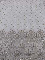 Tissu brodé perlé, dentelle perlée pour la mode nuptiale, tenues de soirée, mode africaine, acheteurs internationaux de textiles, marché mondial