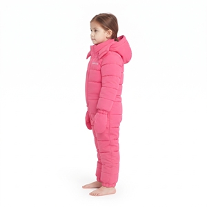 Mono de Nieve con Capucha Rosa para Niñas Hawk Eye, Aislante Sintético, Cortavientos, con Cierre de Cremallera, Ropa Exterior de una Pieza para Niños - Product Image 2