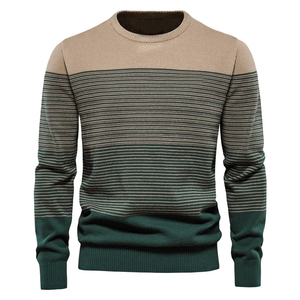 Sweat-shirt en jersey à manches longues pour homme, col rond, chaud, épais, design décontracté, 100% coton biologique, grande taille, vente en gros - Product Image 1