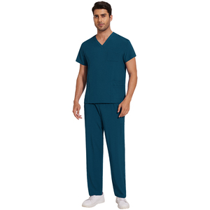 Men's Uniform Comfortable Hospital Uniform Nurse Beauty Dental Salon Work <b>Clothes</b> 94%Polyester+6%Spandex 120gsm - Product Image 6