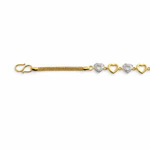 18ct <b>Gold</b> Heart Shape Crystal Link <b>Bracelet</b> for Women Romantic Elegant <b>Adjustable</b> Chain Jewelry Wedding Party Daily Wear Gift - Product Image 2