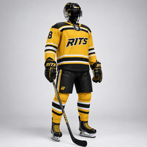 Uniformes de Hockey sobre Hielo de Alta Calidad, Transpirables, 100% Poliéster, Antibacterianos, que Absorben la Humedad, Colores/Logotipos Personalizados, con Cordón Ajustable - Product Image 2