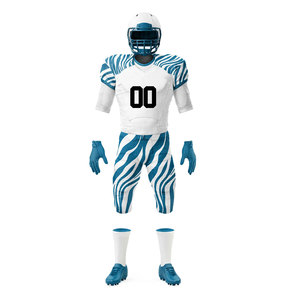 เสื้อฟุตบอลอเมริกันคุณภาพสูงสำหรับผู้ใหญ่ แบบสองสี ออกแบบลายทีมแบบซับลิเมชั่น ชุดฟุตบอลประสิทธิภาพสูง ปรับแต่งได้ - Product Image 3