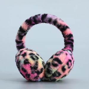 Leopard Print Plush Ear Muffs Warm Fuzzy <b>Earmuffs</b> for <b>Women</b> Girls Winter Outdoor - Product Image 6