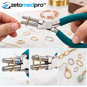 Oval Mandrel <b>Pliers</b> <b>Small</b> Medium Large Jumbo 6.75in Multiple Jaw Sizes Stainless Steel Jewelry Tool ZETOMEDPRO - Product Image 6