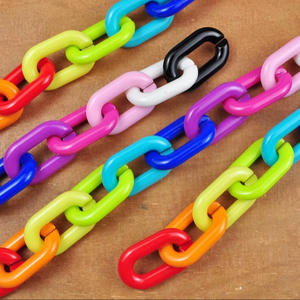 Cadena Larga de Resina, Estilo Moderno, Mezcla de Colores, Punk, Hueca, Grande, Gruesa, de Varias Piezas, Decoración para el Hogar, Hecha a Mano - Product Image 1