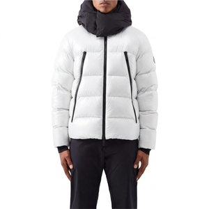 Chaqueta Bomber Roja para Hombre con Logotipo Frontal, Resistente al Viento, Rellena de Plumón, con Cierre, Informal, de Invierno, con Exterior de Poliéster, Estilo Urbano - Product Image 2