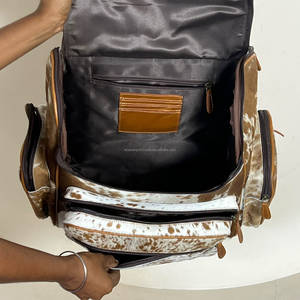 New Personalized Boot <b>Stitch</b> Backpack Purse Handmade Genuine Cowhide Leather Tooled Flap Women Travel School Fashion Backpacks - Product Image 6