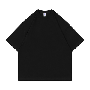 เสื้อยืดผ้าคอตตอนผสมเนื้อหนาสำหรับผู้ชาย ทรงหลวม สไตล์ลำลอง ไหล่ตก หลายสี แพ็คหลายตัว สตรีทแวร์ ดีไซน์เรียบง่าย - Product Image 2