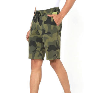 Men Camouflage Printed Cotton Bermuda Shorts Drawstring Waist Casual Style With Pockets Breathable Fabric - Product Image 1