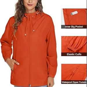 Chaqueta Cortavientos de Invierno para Hombre, Diseño de Marca, Estilo Vintage, Ligera, Impermeable, con Capucha, Cuello Alto - Product Image 1