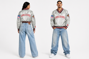 Veste de survêtement en satin et nylon personnalisée pour équipe scolaire, col en V, uniforme sportif brodé, fournisseur OEM, vestes pour hommes - Product Image 6