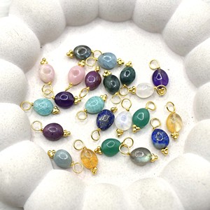 Dyed <b>Ruby</b> Smooth Tumble Pendant 8 to 10mm Gold Plated Three Rawa Charm Handmade Natural Gemstone <b>Necklace</b> Jewelry Gift - Product Image 6