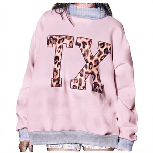 Sudadera de cuello alto para mujer, personalizada con gráficos, de felpa francesa, larga por delante, estilo oversize. - Product Image 6