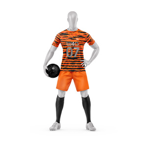Ensemble de maillots de football pour hommes en polyester 100% imprimé sur mesure, extensible dans quatre directions, séchage rapide, noms et numéros d'équipe imprimés sur mesure - Product Image 2