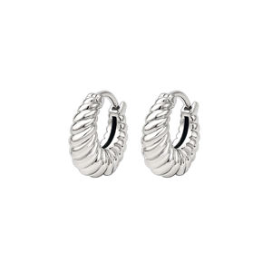 BOHEMIAN 925 STERLING SILVER PLATED HOOP <b>EARRINGS</b> FOR WOMEN ELEGANT ANNIVERSARY JEWELRY GIFTS LIGHTWEIGHT CLASSIC DAILY WEAR - Product Image 3