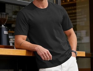Camisetas de Cuello Redondo de Algodón para Hombre, Manga Corta, Tejido Frontal Transpirable, Ecológicas, de Secado Rápido, Casuales, con Estampado de Personajes - Product Image 1