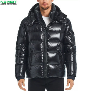 Premium Finish Polished Winter Puffer Jacket Men Wet Look Comfortable <b>Bubble</b> <b>Coat</b> Warm Thick Quilted Front Streetwear Parka - Product Image 1