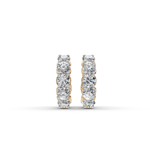 Pendientes de Oro Rosa de 14K con Diamantes de Laboratorio de 5.00 Quilates, Listos para Regalo, con Perlas y Moissanita en Forma de Corazón - Product Image 2