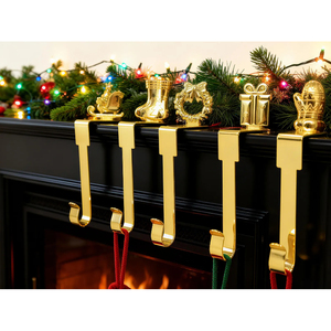 Latest Design Silver Gold Polished Metal <b>Stocking</b> <b>Holder</b> High Demand Products Christmas <b>Stocking</b> Metal Ornaments Supplies - Product Image 1