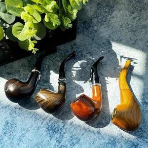 Pipe à fumer artisanale en bois massif, pipe à tabac en bois, finition naturelle écologique faite à la main - Product Image 6