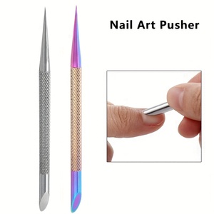 Dual-End Stainless Steel Nail Art Pusher <b>Tool</b> for Manicure Cuticle Care Nail Cleaning Stick Nail Art Beauty <b>Tool</b> - Product Image 1