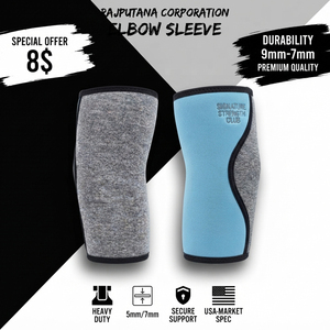 Mangas de Neopreno Transpirables y Ligeras para Codos, de Alta Resistencia, para Gimnasio, Fitness, Levantamiento de Pesas, Grosor de 5MM/9MM, para Entrenamiento - Product Image 1