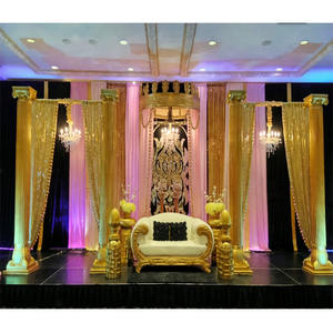 ตกแต่งเวทีงานแต่งงานสวยงาม เวทีงานแต่งงานพร้อมเสาโรมัน การจัดเวทีสไตล์ใหม่พร้อมฉากหลัง ตกแต่งงานอีเว้นท์แบบนิวยอร์ก - Product Image 1