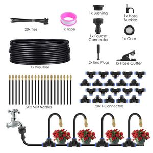 Kit d'irrigation goutte à goutte pour jardin avec buses de brumisation flexibles à 360 degrés, système d'arrosage automatique de pelouse en PVC, tuyau en PVC - Product Image 6