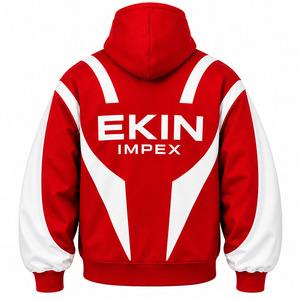 Sweat à capuche zippé en coton 100% premium |   Veste à capuche streetwear avec masque facial intégré |   Vêtements d'extérieur unisexes à la mode avec masque intégré - Product Image 2