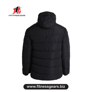 เสื้อแจ็คเก็ตพัฟเฟอร์มีฮู้ดสำหรับผู้ชาย ยี่ห้อ Just fitness gears เสื้อแจ็คเก็ตพัฟเฟอร์ลำลองสำหรับฤดูหนาว มีฮู้ด ปิดด้วยซิป - Product Image 2
