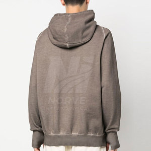 Sudadera con capucha de algodón mezclado para hombre, estilo nuevo, lavado ácido, diseñada para la comodidad diaria, corte relajado, estilo casual y urbano. - Product Image 4