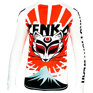Best Quality <b>Men's</b> Breathable Long Sleeve Winter Rash Guard Heat-Transfer Printing Spandex/Polyester Material Customizable Logo - Product Image 5